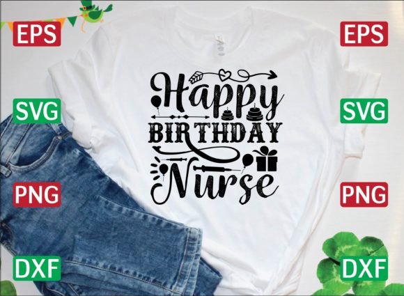 Happy Birthday Nurse Svg Design Graphics