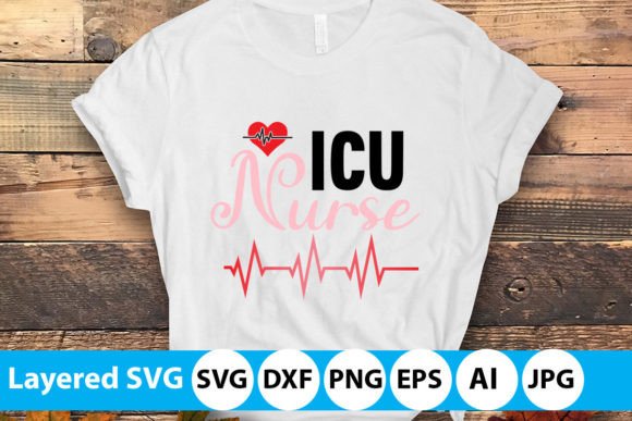 Icu Nurse SVG Design: Graphics for T-Shirt Designs