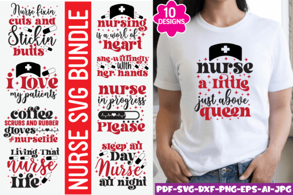 Nurse SVG Bundle for Graphics & T-Shirt Designs