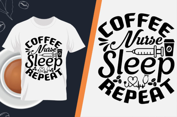 Nurse SVG Coffee T-Shirt Design Graphics