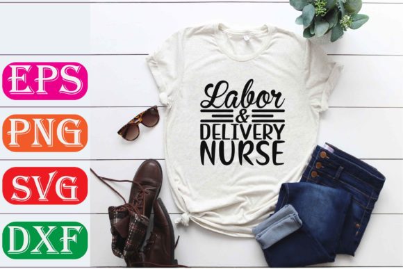 Nurse SVG Design. Labor Delivery Nurse Graphics