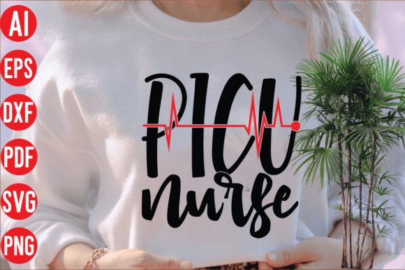 Picu Nurse SVG Cut File for Graphics and T-Shirt Designs
